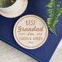 Engraved Best Grandad Coaster, thumbnail 1 of 2