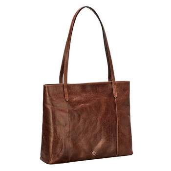 Women's Large Leather Shopper Tote Bag 'Athenea', 8 of 12