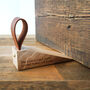 Wooden Door Stop | 'The Love Inside A House Is What Makes It A Home' | Home Accessory With Loop | Home Decor, thumbnail 1 of 2