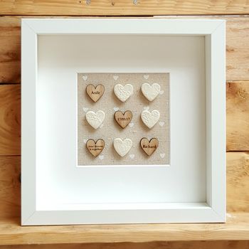 Handmade Pottery Wedding Love Hearts Artwork, 2 of 4