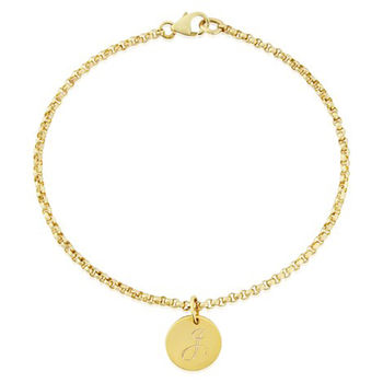Soho 14ct Gold Fill Bracelet With Personalised Disc, 2 of 6