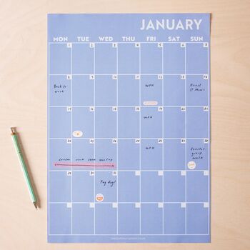 Large Monthly A3 Wall Planner | 12 Pages | Peachy Hues, 2 of 6