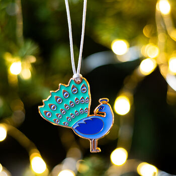 Peacock Christmas Tree Decoration, 2 of 5