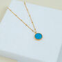 Barcelona December Birthstone Necklace Turquoise, thumbnail 1 of 5