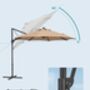 Garden Parasol Umbrella Solar Powered LED Lights Upf50+, thumbnail 8 of 12