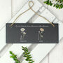Personalised Birth Flower Month Hanging Slate Sign, thumbnail 3 of 6