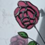 Raspberry Rose Floral Stained Glass Flowers By Post, thumbnail 3 of 7