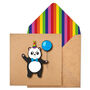Handmade Panda Birthday Personalised Card, thumbnail 1 of 5