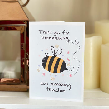 Beeing Amazing Thank You Teacher Card, 2 of 4