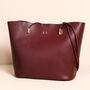 Personalised Burgundy Tote Bag, thumbnail 1 of 2