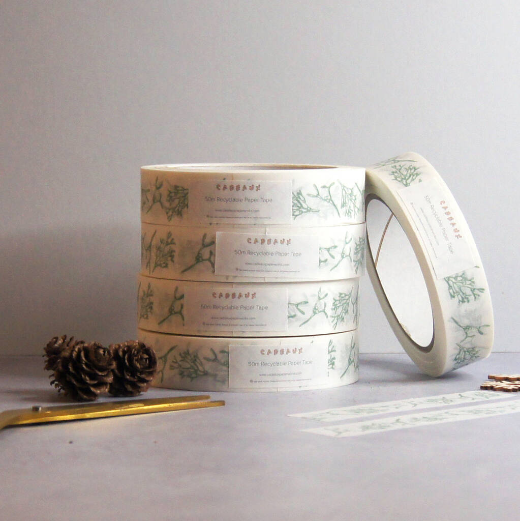 Mistletoe Recyclable Paper Tape By Cadeaux Paperworks
