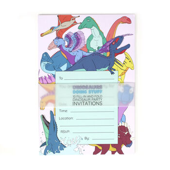 Dinosaur Invitation 10 Pack, 2 of 6