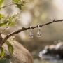 Heart Sterling Silver Small Hoop Earrings, thumbnail 6 of 9