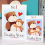 Personalised Number One Daddy Papa Bear Card, thumbnail 1 of 9