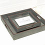 Faux Shagreen Leather Tray Set, thumbnail 2 of 3