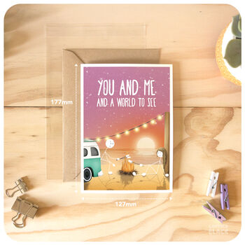 You And Me Anniversary Card For Husband Wife Or Partner, 3 of 5