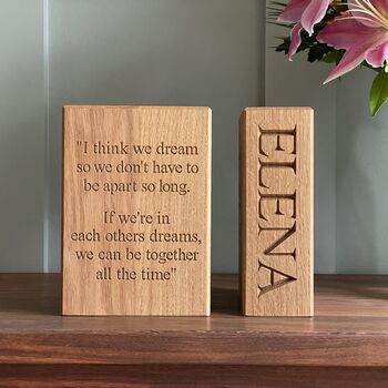 Personalised Wooden Bookends, 3 of 6