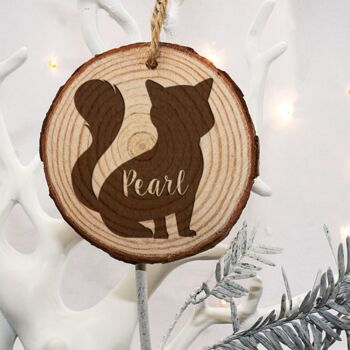 Personalised Natural Pine Wood Christmas Decoration, 4 of 12