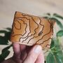 Maps And Contours Leather Personalised Card Holder, thumbnail 3 of 7