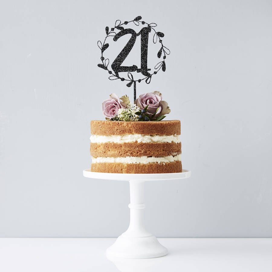 Personalised Floral Number Birthday Cake Topper, 1 of 7