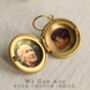 Personalised Birth Flower Round Locket Necklace, thumbnail 4 of 9