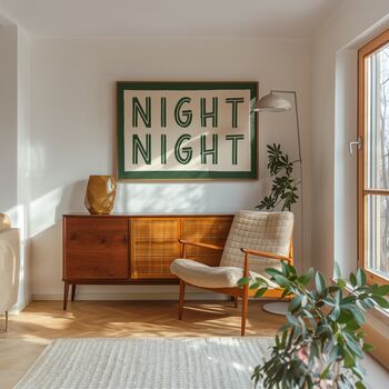 Night Night Bedroom Wall Art Print, 8 of 8