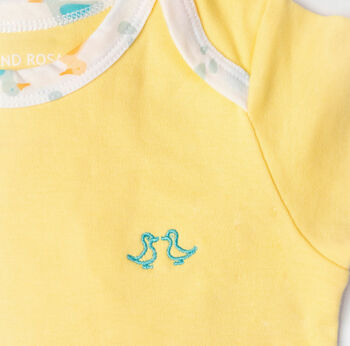 Little Ducks Pack Of Two Baby Vests In Organic Cotton, 5 of 5