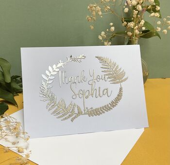 Personalised Lasercut Thank You Card, 6 of 6
