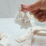 Glitter Christmas Tree Earrings – Festive Jewellery In Velvet Pouch Limited Edition Choice Of Two Colours, thumbnail 2 of 9