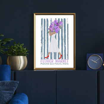 Personalised Flower Market Boho Iris Travel Print, 3 of 5