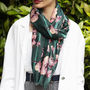 Personalised Orchids Gold Print Scarf, thumbnail 4 of 12