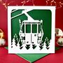 Ski Lift Personalised Family Christmas Card, thumbnail 3 of 6