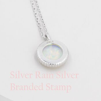 Sterling Silver Aurora Opal Pendant Necklace, 6 of 12