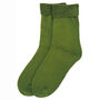 Plain Men's Bed Socks – Green, thumbnail 2 of 3