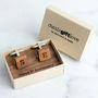 Personalised Wooden Initial Cufflinks, thumbnail 2 of 2