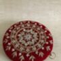 Red Circular Velvet Bangle Clutch Bag, thumbnail 2 of 8