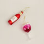 G Decor Red Wine Bottle And Glass Christmas Baubles, thumbnail 3 of 6