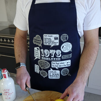 'Events Of 1973' 50th Birthday Gift Apron, 2 of 4