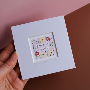 Floral Nana Mini Art Print, 2 of 8