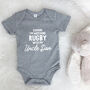 Watching Sport With Uncle Personalised Sports Babygrow, thumbnail 8 of 8