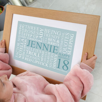 Personalised 18th Birthday Word Art Print, 6 of 12