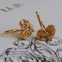 Mesh Heart Gold Plated Sterling Silver Necklace, thumbnail 3 of 9