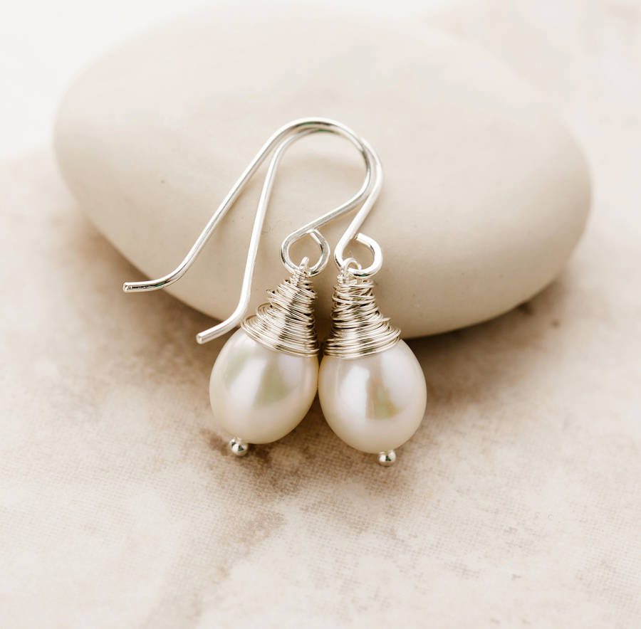 Freshwater Pearl Earrings By Sarah Notonthehighstreet Freshwater Pearl Earrings