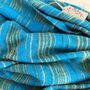 Soft Blanket Sea Blue Green Yellow Stripe Sofa Throw, thumbnail 4 of 9