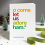 Autocorrect 'Ham' Funny Christmas Card Single Or Pack, thumbnail 1 of 3