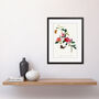 Bougainvillea Pink Floral Vine Butterflies Art Print, thumbnail 2 of 3