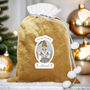 Personalised Gonk Luxury Pom Pom Gold Sack, thumbnail 2 of 4