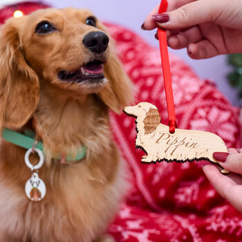 Traditional Wooden Dog Christmas Decoration, 11 of 12