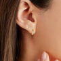 Gold Or Silver Extra Small Plain Huggie Hoop Earrings, thumbnail 1 of 7