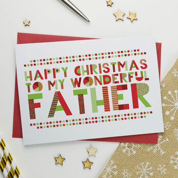 Wonderful Dad, Daddy Or Father Christmas Card, 3 of 3